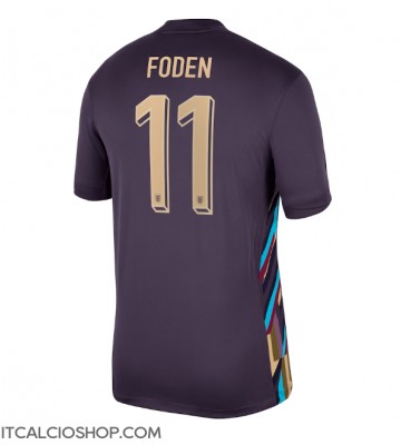 Inghilterra Phil Foden #11 Seconda Maglia Europei 2024 Manica Corta